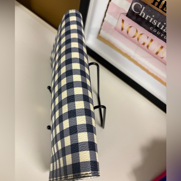 Tory Burch Robinson Navy White Gingham Crossbody - LNC - Picture 4 of 13